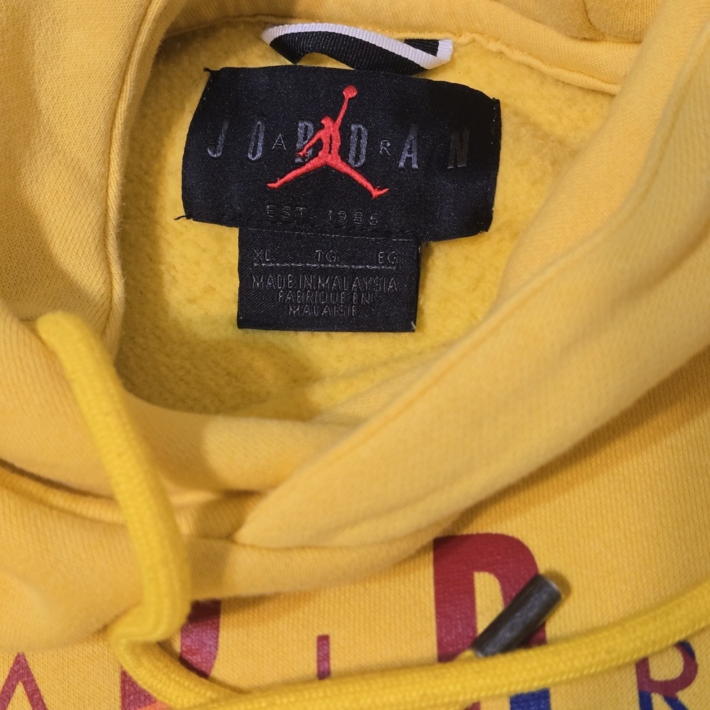 Nike Air Jordan DNA Yellow Hoodie Size XL Men's - Picture 6 of 10